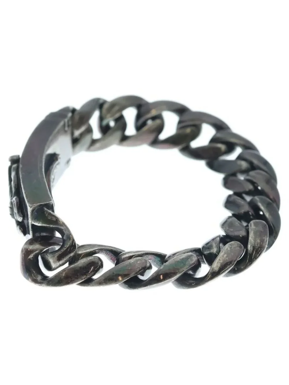 Chrome Hearts Dagger ID Classic Link Bracelet Black Rhodium